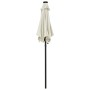 Sand-colored aluminum umbrella with LED lights 200x211 cm by vidaXL, Umbrellas - Ref: Foro24-313557, Price: 76,16 €, Discount: %