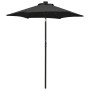 Black aluminum umbrella with LED lights 200x211 cm by vidaXL, Umbrellas - Ref: Foro24-313563, Price: 76,16 €, Discount: %