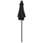 Black aluminum umbrella with LED lights 200x211 cm by vidaXL, Umbrellas - Ref: Foro24-313563, Price: 76,16 €, Discount: %