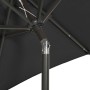 Black aluminum umbrella with LED lights 200x211 cm by vidaXL, Umbrellas - Ref: Foro24-313563, Price: 76,16 €, Discount: %