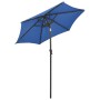 Umbrella with LED lights blue aluminum 200x211 cm by vidaXL, Umbrellas - Ref: Foro24-313564, Price: 70,99 €, Discount: %