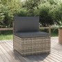 Zentrales Gartensofa mit grauem synthetischem Rattankissen 57x57x56 cm von vidaXL, Outdoor-Sofas - Ref: Foro24-318669, Preis:...