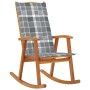 Silla mecedora con cojines madera maciza de acacia de vidaXL, Sillas de jardín - Ref: Foro24-3064193, Precio: 167,23 €, Descu...