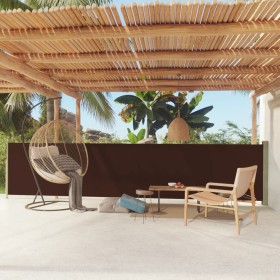 Retractable brown garden side awning 117x600 cm by vidaXL, Umbrellas - Ref: Foro24-317951, Price: 97,91 €, Discount: %