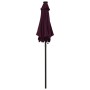 Umbrella with LED lights, aluminum, burgundy, 200x211 cm. by vidaXL, Umbrellas - Ref: Foro24-313561, Price: 70,25 €, Discount: %