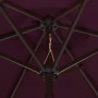 Umbrella with LED lights, aluminum, burgundy, 200x211 cm. by vidaXL, Umbrellas - Ref: Foro24-313561, Price: 70,25 €, Discount: %