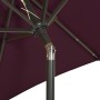 Umbrella with LED lights, aluminum, burgundy, 200x211 cm. by vidaXL, Umbrellas - Ref: Foro24-313561, Price: 70,25 €, Discount: %