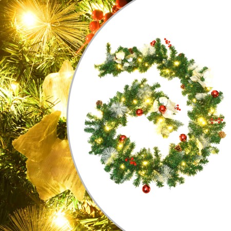 Christmas garland with LED lights PVC green 2.7 m by vidaXL, Christmas lights - Ref: Foro24-320971, Price: 19,37 €, Discount: %