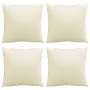 Cojines decorativos 4 uds tela crema 50x50 cm de vidaXL, Cojines - Ref: Foro24-314340, Precio: 45,99 €, Descuento: %