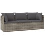 3-teiliges Gartenmöbel-Set und graue synthetische Rattankissen von vidaXL, Outdoor-Sofas - Ref: Foro24-318679, Preis: 296,91 ...