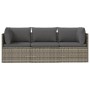 3-teiliges Gartenmöbel-Set und graue synthetische Rattankissen von vidaXL, Outdoor-Sofas - Ref: Foro24-318679, Preis: 296,91 ...