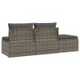 3-teiliges Gartenmöbel-Set und graue synthetische Rattankissen von vidaXL, Outdoor-Sofas - Ref: Foro24-318674, Preis: 231,79 ...