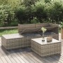 4-teiliges Gartenmöbel-Set und graue synthetische Rattankissen von vidaXL, Outdoor-Sofas - Ref: Foro24-318676, Preis: 354,42 ...