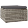 Garden footrest with gray synthetic rattan cushion 55x55x30 cm by vidaXL, Outdoor sofas - Ref: Foro24-318668, Price: 88,10 €,...