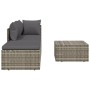 4-teiliges Gartenmöbel-Set und graue synthetische Rattankissen von vidaXL, Outdoor-Sofas - Ref: Foro24-318676, Preis: 354,42 ...