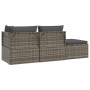 4-teiliges Gartenmöbel-Set und graue synthetische Rattankissen von vidaXL, Outdoor-Sofas - Ref: Foro24-318676, Preis: 354,42 ...