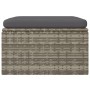 Garden footrest with gray synthetic rattan cushion 55x55x30 cm by vidaXL, Outdoor sofas - Ref: Foro24-318668, Price: 88,10 €,...