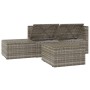 4-teiliges Gartenmöbel-Set und graue synthetische Rattankissen von vidaXL, Outdoor-Sofas - Ref: Foro24-318676, Preis: 354,42 ...