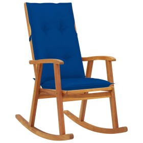 Silla mecedora con cojines madera maciza de acacia de vidaXL, Sillas de jardín - Ref: Foro24-3064204, Precio: 194,99 €, Descu...