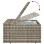 Garden footrest with gray synthetic rattan cushion 55x55x30 cm by vidaXL, Outdoor sofas - Ref: Foro24-318668, Price: 88,10 €,...