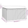 Garden footrest with gray synthetic rattan cushion 55x55x30 cm by vidaXL, Outdoor sofas - Ref: Foro24-318668, Price: 88,10 €,...