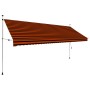 Retractable manual awning in orange and brown, 400 cm. by vidaXL, Awnings - Ref: Foro24-145840, Price: 112,78 €, Discount: %