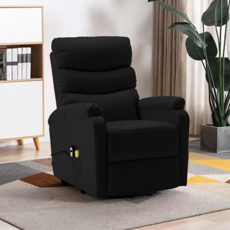 Sillón de masaje elevable cuero sintético negro de vidaXL, Sillones de masaje eléctricos - Ref: Foro24-321283, Precio: 400,76...