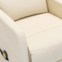 Sillón de masaje de cuero sintético blanco crema de vidaXL, Sillones de masaje eléctricos - Ref: Foro24-321360, Precio: 143,9...