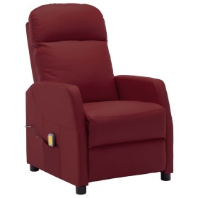 Sillón de masaje de cuero sintético rojo tinto de vidaXL, Sillones de masaje eléctricos - Ref: Foro24-321363, Precio: 126,99 ...