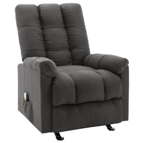 Sillón de masaje reclinable de tela gris oscuro de vidaXL, Sillones de masaje eléctricos - Ref: Foro24-321411, Precio: 259,99...