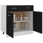 Mueble inferior de cocina madera ingeniería negro 80x46x81,5 cm de vidaXL, Armarios de cocina - Ref: Foro24-801237, Precio: 9...