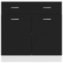 Mueble inferior de cocina madera ingeniería negro 80x46x81,5 cm de vidaXL, Armarios de cocina - Ref: Foro24-801237, Precio: 9...