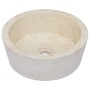 Lavabo crema mármol Ø40x15 cm de vidaXL, Lavabos - Ref: Foro24-149177, Precio: 147,85 €, Descuento: %