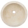 Cream marble sink Ø40x15 cm by vidaXL, Sinks - Ref: Foro24-149177, Price: 147,85 €, Discount: %