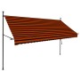 Retractable manual awning with orange and brown LED lights, 300 cm. by vidaXL, Awnings - Ref: Foro24-145880, Price: 95,99 €, ...