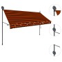 Toldo manual retráctil con LED naranja y marrón 300 cm de vidaXL, Toldos - Ref: Foro24-145880, Precio: 95,99 €, Descuento: %