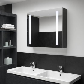 Mueble de baño con espejo LED 89x14x62 cm de vidaXL, Tocadores de baño - Ref: Foro24-325544, Precio: 151,77 €, Descuento: %