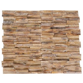 3D wall covering panels 10 pcs teak wood 1.01 m² by vidaXL, Wall covering - Ref: Foro24-326177, Price: 65,99 €, Discount: %