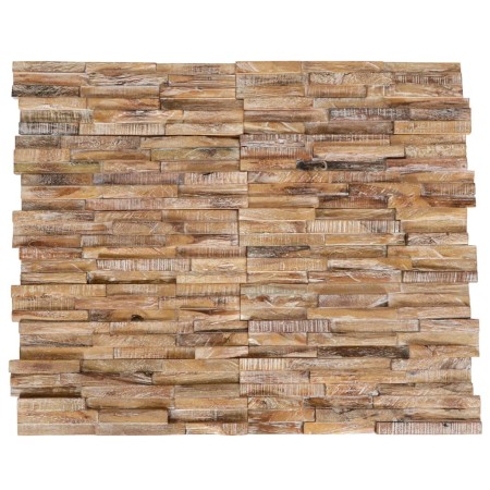 3D wall covering panels 10 pcs teak wood 1.01 m² by vidaXL, Wall covering - Ref: Foro24-326177, Price: 59,56 €, Discount: %