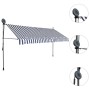 Toldo manual retráctil con LED azul y blanco 400 cm de vidaXL, Toldos - Ref: Foro24-145847, Precio: 104,94 €, Descuento: %