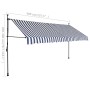 Toldo manual retráctil con LED azul y blanco 400 cm de vidaXL, Toldos - Ref: Foro24-145847, Precio: 104,94 €, Descuento: %