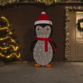 Decorative Christmas penguin with LED luxurious fabric 180 cm by vidaXL, Christmas lights - Ref: Foro24-329764, Price: 113,99...