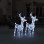 Christmas Reindeer 2 Pack 80 LED Cold White Acrylic by vidaXL, Christmas lights - Ref: Foro24-342679, Price: 63,13 €, Discoun...