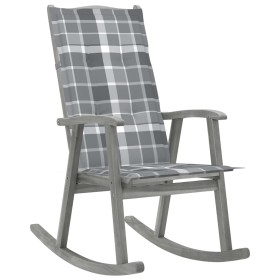 Rocking chair with solid acacia wood cushions in gray. by vidaXL, Garden chairs - Ref: Foro24-3064223, Price: 195,99 €, Disco...