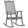 Rocking chair with solid acacia wood cushions in gray. by vidaXL, Garden chairs - Ref: Foro24-3064223, Price: 195,99 €, Disco...