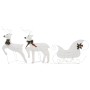 Christmas decoration of white garden reindeer and sleigh with 60 LED lights by vidaXL, Christmas lights - Ref: Foro24-342682,...