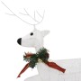 Christmas decoration of white garden reindeer and sleigh with 60 LED lights by vidaXL, Christmas lights - Ref: Foro24-342682,...