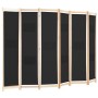 Divider screen with 6 black fabric panels 240x170x4 cm by vidaXL, Room dividers - Ref: Foro24-248186, Price: 83,44 €, Discoun...