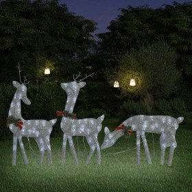 Christmas reindeer family mesh cold white silver 270x7x90 cm by vidaXL, Christmas lights - Ref: Foro24-342677, Price: 49,11 €...