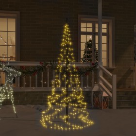 Weihnachtsbaum am Fahnenmast 200 warmweiße LEDs 180cm von vidaXL, Weihnachtsbeleuchtung - Ref: Foro24-343534, Preis: 30,84 €,...